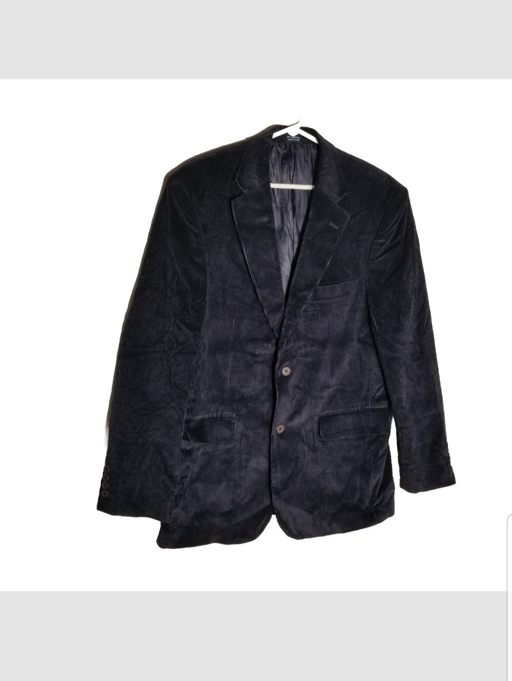 Meeting Street Corduroy Sport Coat Blazer Jacket Men's Sz 40R Blue 100% Cotton